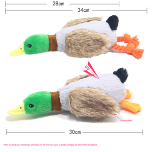 Più popolare divertente da masticare giocattoli per cani di peluche all'ingrosso di anatra selvatica giocattolo Squeaky interattivo di alta qualità giocattoli per animali domestici per cane - Product Image 2