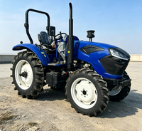 Trattore Agricolo 4x4 da 100 CV con Forte Trazione, Mini Trattore a Ruote Disponibile con Cabina, Caricatore e Kit Retroescavatore