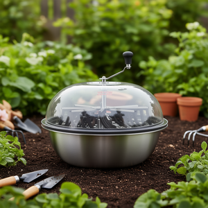 Vevor Coupe-Pointes Manuel 24 Pouces en Acier Inoxydable, Forme de Bol, Dôme Transparent, Outil de Jardinage Manuel - Product Image 2