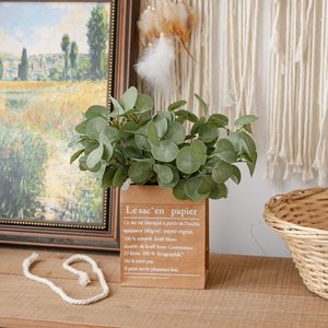 Bouquet de feuilles d'eucalyptus artificielles CallaFloral, vert, polyester, décoration intérieure, arrangement de mariage - Product Image 1