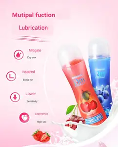 Cokelife frutas aromatizado lubrificantes pessoais para sexo geléia atraso aquecimento fragrância oral sexual gel lubrificante