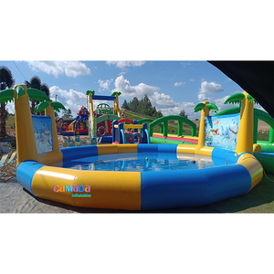 <span class=keywords><strong>Piscine</strong></span> d'intérieur ou extérieure durable de glissière d'eau gonflable de PVC de taille géante commerciale pour le parc aquatique gonflable - Product Image 6