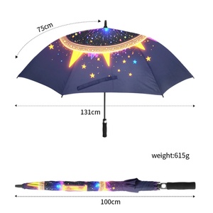 Personality Double Layer Fiberglass Ribs <b>Windproof</b> Straight Golf <b>Umbrella</b> Custom with Logo 190T Pongee Wholesale - Product Image 5