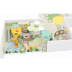Parc d'attractions sur le thème des plantes, aire de jeux pour enfants, équipement de jeux doux avec fosse à balles et fonction d'escalade - Product Image 2