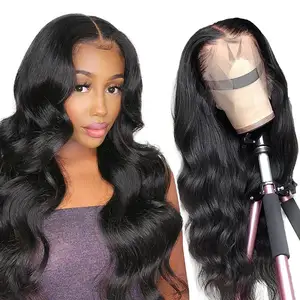 30 Inch 32Inch Indian Virgin Human Hair Wigs,Brazilian Peruvian Body Wave 4X4 Cuticle Aligned 3 Part Lace Closure Wig