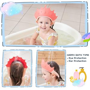 Gorro <span class=keywords><strong>de</strong></span> Ducha Protector <span class=keywords><strong>de</strong></span> Champú Ajustable CF Baby Crown, Seguro para Niños, para Lavar el Cabello sin Lágrimas - Product Image 3