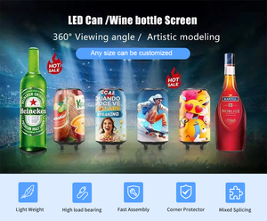 Chất lượng cao xách tay trong nhà linh hoạt LED rượu chai Hiển thị sáng tạo LED hiển thị cho cửa hàng bán lẻ wayfinding giáo dục - Product Image 2