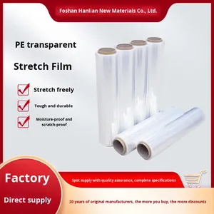 فيلم تغليف شحنات شفاف ذاتي اللصق قوي التمدد من البولي إيثيلين منخفض الكثافة الخطي بعرض 500 مم للاستخدام على المنصات النقالة عبوة 3 كجم - Product Image 5