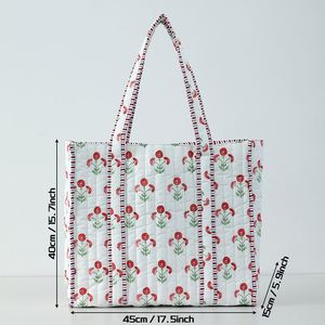 Sac fourre-tout en toile à imprimé floral bohème, style fait main, sac à bandoulière surdimensionné pour femmes, sac de plage, sac de voyage, sac à main pour femmes, sac de shopping - Product Image 2