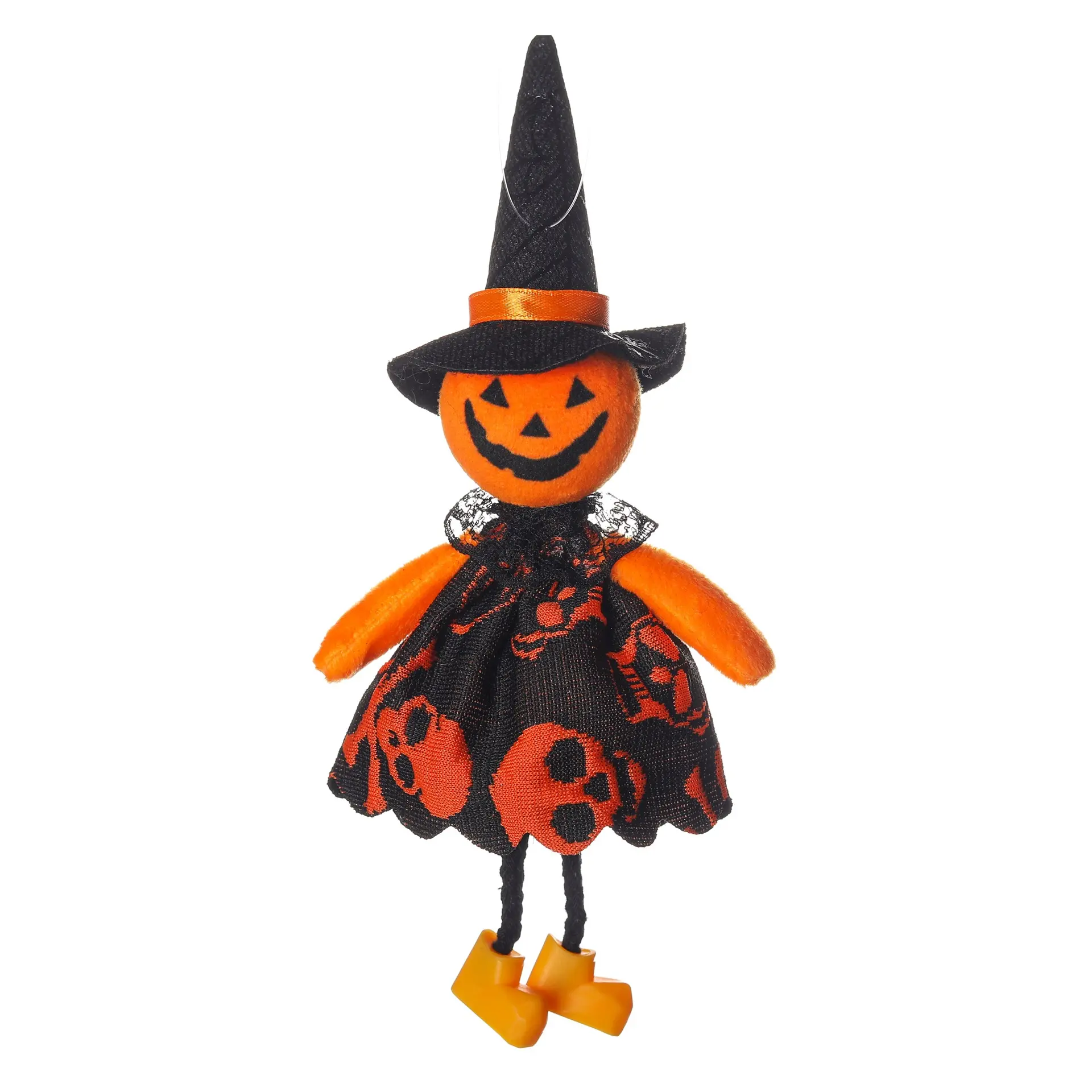 Kreativer Karikatur-Kürbis-Hexe-Anhänger Halloween-Dekorationen Kinderparty-Requisiten aus Stoff