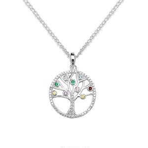 Collar con colgante de árbol de la vida para mujer, joyería de diseño minimalista, colgante de árbol de la vida completo personalizado con circón cúbico - Product Image 4