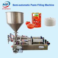 Machine de remplissage de liquides semi-automatique à haute efficacité pour le miel, la sauce tomate, machine de remplissage de pâte 400BPH