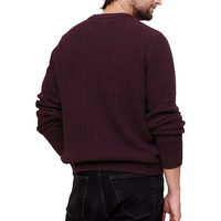 Pull en maille côtelée pour homme, personnalisé, anti-plis, couleur unie, mélange de laine, col rond, décontracté et professionnel, haute qualité, vente en gros