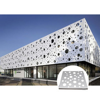 Revêtement mural perforé en aluminium moderne, panneau de façade extérieure pour centre commercial et hôtel