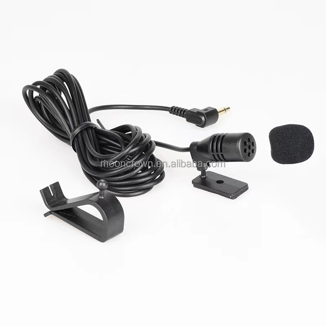 3.5mm Jack Car Hands-free External Microphone 2.5mm Wired Gps Navigation Mic Clip Lavalier Car Microphone for Vehicle Radio GPS
