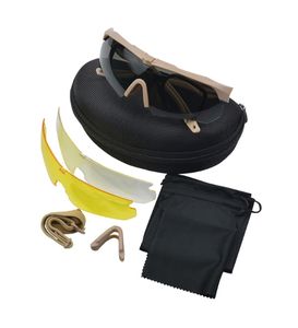 Gafas tácticas, 3 lentes intercambiables, gafas de tiro Unisex para exteriores, gafas deportivas resistentes al agua - Product Image 3