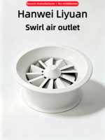 Eayvent Grille d'aération murale et diffuseur tourbillonnant en alliage d'aluminium rond, réglable et durable, pour système CVC moderne personnalisé