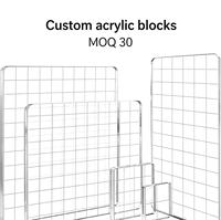 8 blocs de tampons en acrylique transparent avec lignes quadrillées pour le scrapbooking et le stamping