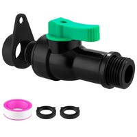 Robinet de vidange d'eau de pluie 3/4 avec levier d'arrêt en ABS pour arrosage de jardin et usage extérieur