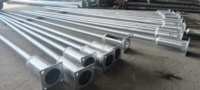 TIANHUANG Poste de Acero Galvanizado Cónico Octogonal para Alumbrado Público de 20ft, 25ft, 30ft, 5m, 6m, 7m, 8m, 9m, 12m