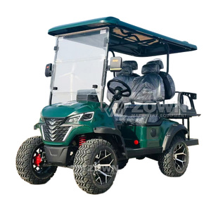 Carrito de Golf Cómodo para 4 Personas, con Techo Rígido Verde y Neumáticos Todoterreno, Ideal para Tours Turísticos en Resorts Ecológicos (Venta al Por Mayor) - Product Image 2