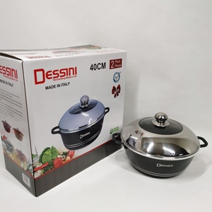 Dessini 21qt không dính Die đúc nấu ăn nồi 40cm cổ điển kết hợp Cookware Set với nắp thép không gỉ vật liệu kim loại - Product Image 3