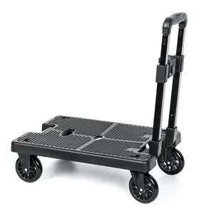 定制尺寸便携式耐用4轮折叠行李箱手推车多功能伸缩式手推车可折叠购物车