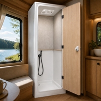 Module de salle de bain modulaire pour camping-car, en aluminium alvéolé, facile à installer, étanche, pour conversion de fourgon, mobilier de salle de bain
