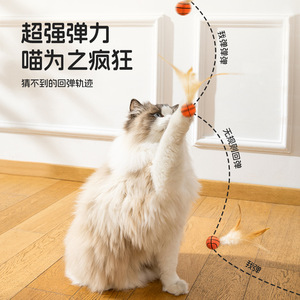 Nouveau jouet créatif pour chat, divertissant et relaxant, nouveau jouet pour taquiner les chats, accessoires de badminton. - Product Image 1
