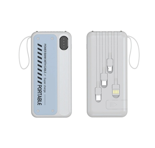New Arrival Portable Power Banks Charger 4-in-1 Fast Charging 20000mAh Capacities Output Built-in Cables
