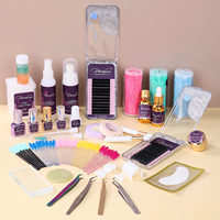 Kit personnalisé de cils, kit d'entraînement pour extensions de cils volumineuses, kit d'entraînement pour l'entretien des extensions de cils, kit d'extensions de cils DIY avec mannequin