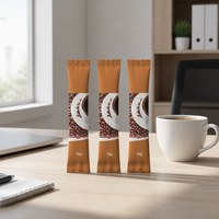 Sacs à café OEM ODM de qualité supérieure avec poche zippée, base plate, en polypropylène (PP) et polyéthylène (PE) laminé haute densité pour emballage de poudre