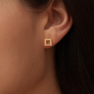 Orecchini a Perno E3151 in Lega d'Oro Bianco con Zirconi Taglio Brillante Rotondo, Gioielli Classici da Donna - Product Image 2