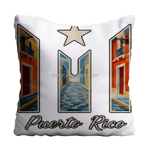 Cojín Decorativo con Diseño de Rana Coqui, Boricua, Taino, Sol y Bandera de <span class=keywords><strong>Puerto</strong></span> Rico - Product Image 4