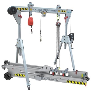 2 टन एल्यूमीनियम मोबाइल गैन्ट्री क्रेन पोर्टेबल 5 मीटर की गति उठाने कोर मोटर असर गियरबॉक्स गियर पीएलसी 2000 किलोग्राम क्षमता - Product Image 3