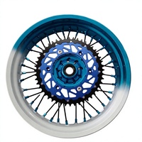 Ensemble de roues Supermoto de 17 pouces pour KTM EXC SXF, jantes et moyeux de course en alliage d'aluminium CNC haute performance, ensemble complet en stock