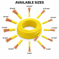 Câble en cuivre flexible BVR 4mm² 6mm² 10mm² isolé en PVC, fil monoconducteur pour la distribution d'énergie dans les bâtiments