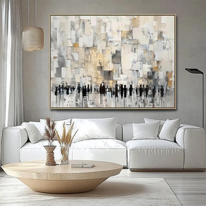 Modern Western Wall Prayers Handmade Abstract Kotel Painting On Canvas <strong>Oil</strong> Medium <strong>Jewish</strong> Wailing Religious Wall Art - Product Image 1