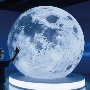 आरजीबी लाइट विज्ञापन इंफ्लेटेबल ग्रहों की विशाल दुनिया पार्टी की घटनाओं में प्रमुख प्रकाश के साथ चंद्रमा सजावट गुब्बारे - Product Image 6