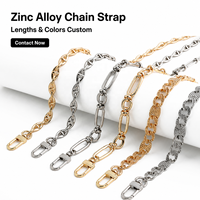 Chaîne de sac en alliage de zinc avec strass et pierres précieuses, breloque dorée scintillante, maillons lourds transparents pour femmes, vente en gros, style design de luxe