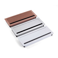 Gaine d'alimentation de couverture de trou de câble en alliage d'aluminium de bureau carré rectangulaire fermé doux