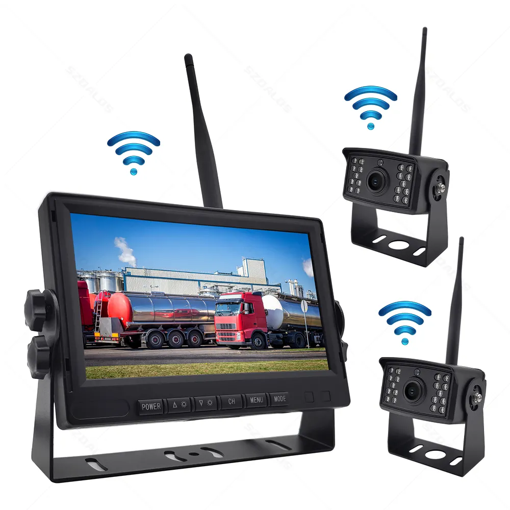 SZDALOS T91A 7 pollici Heavy Duty LED Monitor con telecamera Wireless BUS camion monitoraggio videoregistratore