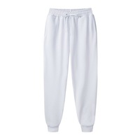 Pantalon de survêtement personnalisé unisexe imprimé pour femme, pantalon de jogging en molleton uni noir pour homme, vente en gros