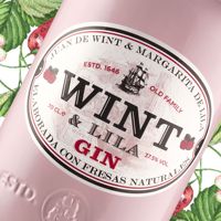 Ginebra con Sabor a Fresa WINT&LILA Hecha en España, Licor de Ginebra al por Mayor, Bebida Espirituosa de Frutas para Cócteles, Ginebra Rosa 700ml