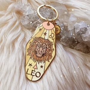 Hot bán sản phẩm mới mười hai chòm sao motel Bohemian phong cách kim loại cứng men Keychain - Product Image 4