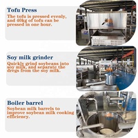 Ligne de production automatique de tofu au lait de soja à petite échelle Machines pour petites entreprises Prix d'usine Machines de traitement des produits aux haricots