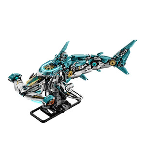 13154 Blocs de construction éducatifs en ABS, thèmes Requin marteau mécanique, Baleine, Raie manta, Tyrannosaure Rex, <span class=keywords><strong>Jouet</strong></span> unisexe, Vente en gros - Product Image 5