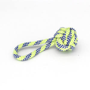 Jouets à mâcher pour chiens, écologiques, personnalisables, couleurs variées, indestructibles, pour chiens agressifs, races adultes, corde en coton à 2 nœuds, vente en gros - Product Image 4
