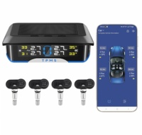 Capteur TPMS universel moniteur de pression des pneus alimenté par USB solaire avec mode veille et lumière ambiante