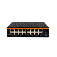 Commutateur Ethernet industriel 16 ports Fast Ethernet DC12-57V double alimentation large plage de température -40-85°C pour l'automatisation